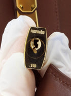 Hermes Chestnut Brown Vintage 1998 Kelly 28 Sellier Box Leather Bag GHW