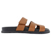 Hermes Natural Tan Leather Chypre Molded Footbed Flat Sandals - 37