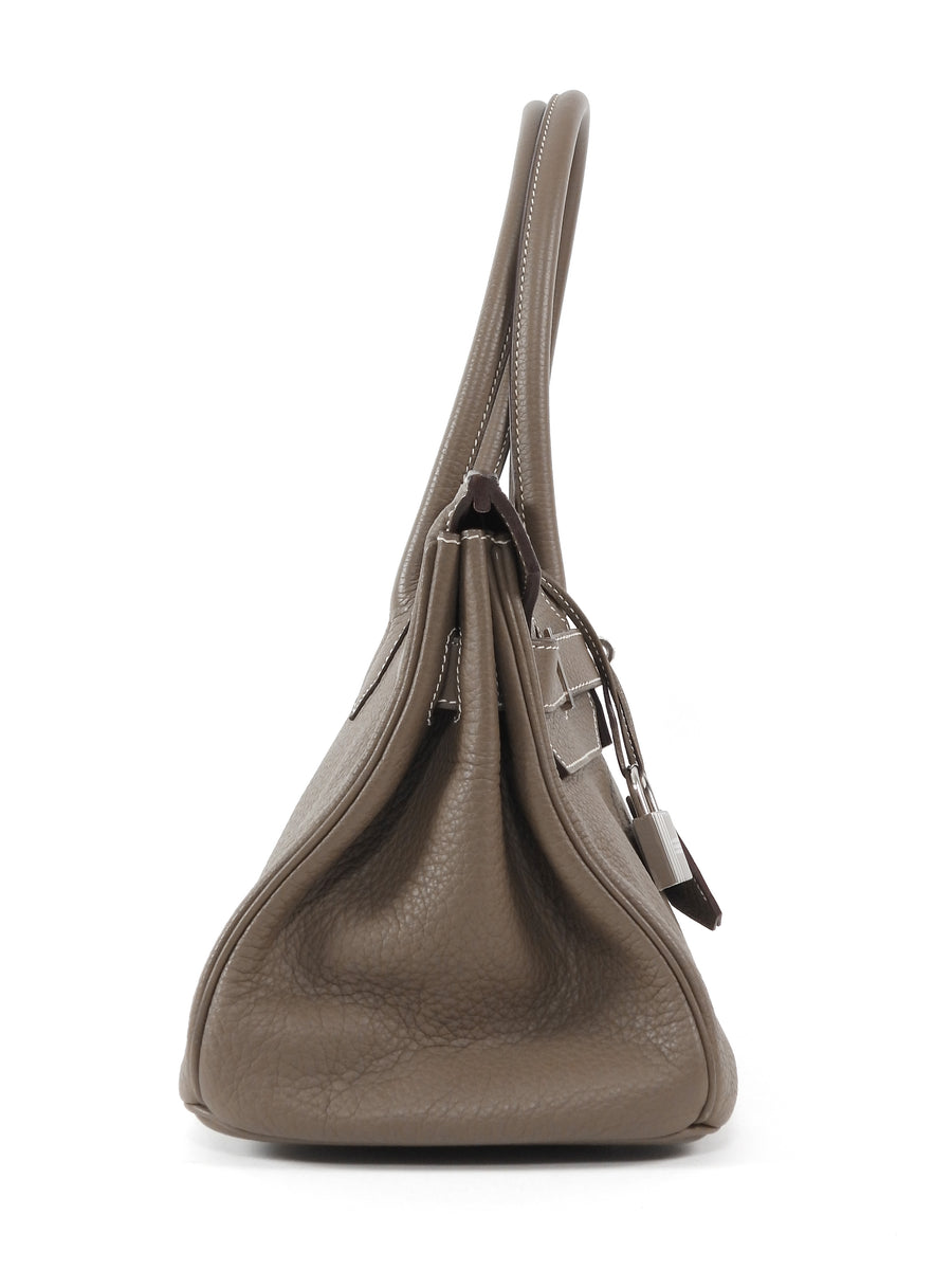 Hermes Etoupe JPG Shoulder Birkin 42 Clemence PHW Bag