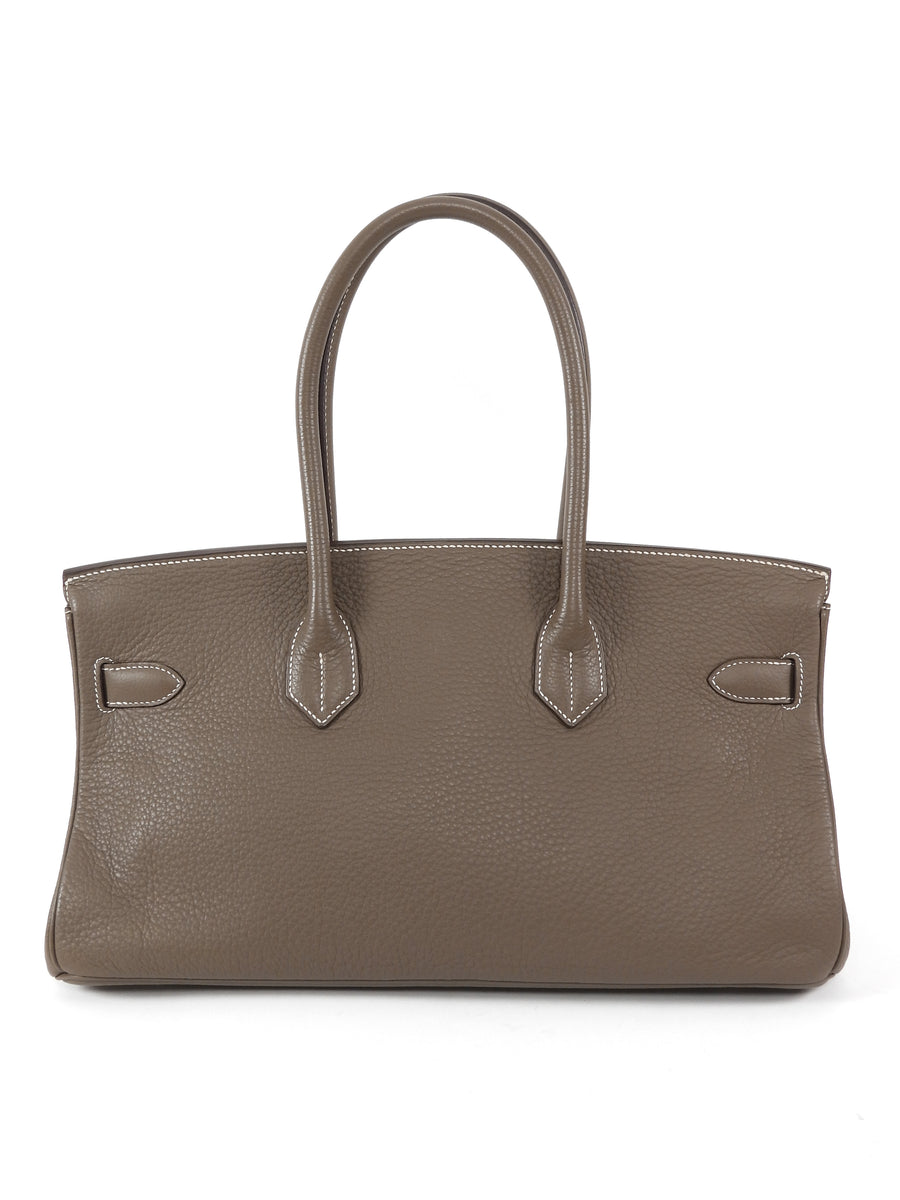 Hermes Etoupe JPG Shoulder Birkin 42 Clemence PHW Bag
