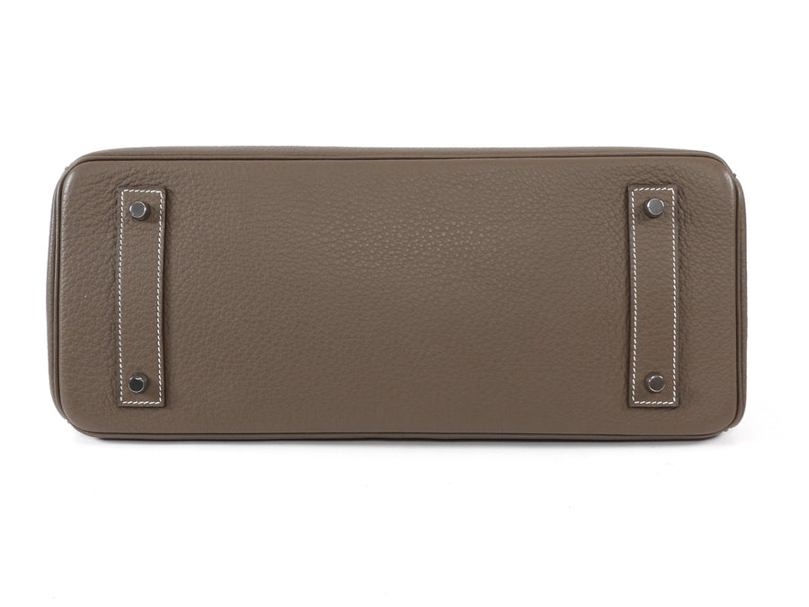 Hermes Etoupe JPG Shoulder Birkin 42 Clemence PHW Bag