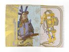 Hermes lilac gold blue purple Vintage Carre en Carre Cashmere Silk Long Shawl Scarf