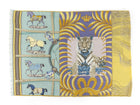 Hermes lilac gold blue purple Vintage Carre en Carre Cashmere Silk Long Shawl Scarf