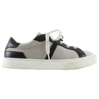 Hermes Day Grey Toile Black Leather Kelly Lock Sneakers