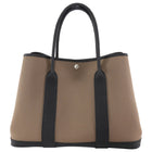 Hermes Garden Party 36 Etoupe Toile Canvas and Black Leather Tote Bag 2025