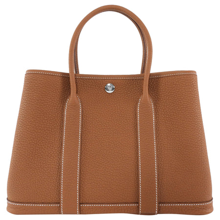 Hermes Garden Party 30 TPM Gold Negonda Leather Tote Bag 2025