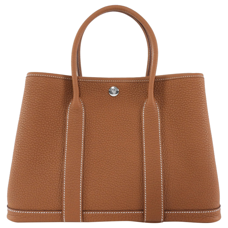 Hermes Garden Party 30 TPM Gold Negonda Leather Tote Bag 2025