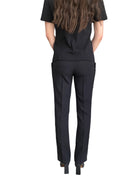Givenchy Black Lace Zipper Trousers - 36