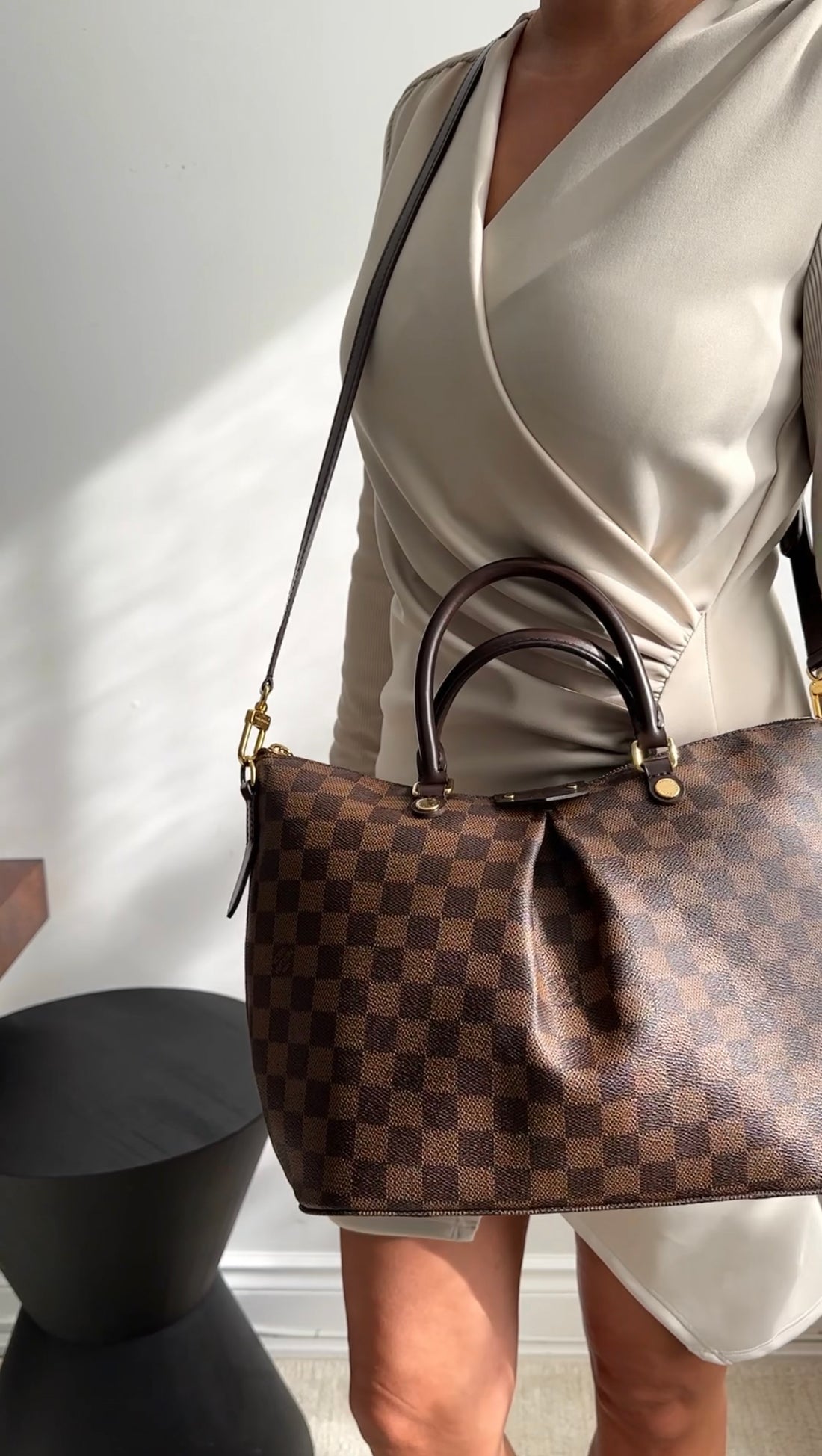 Louis Vuitton Damier Ebene Sienna MM Two Way Bag