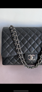 Chanel Black Caviar Maxi Classic Double Flap Bag