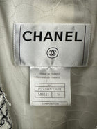 Chanel 06C Black and white Tweed Jacket with Silver Buttons - FR38 / 6