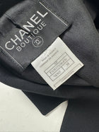 Chanel 98P Black Wool Fitted Long Blazer with Gold CC Buttons - FR36 / 4