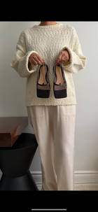 Toteme Ivory Boucle Knit Sweater - S