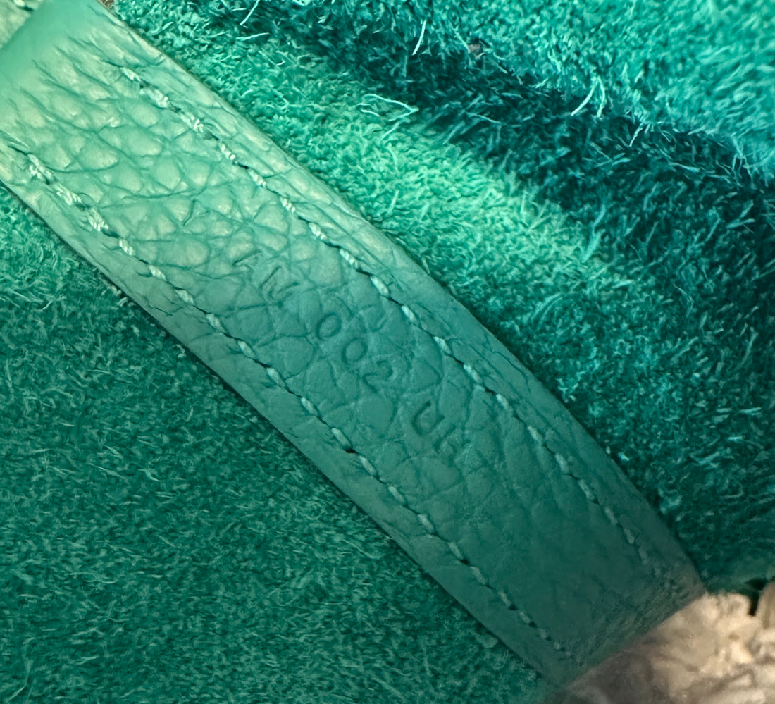 Hermes Picotin 18 Vert Verone Taurillon Clemence / Bleu Du Nord Swift Leather Bag