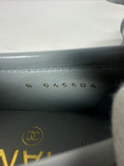 Chanel Putty Grey Glossed Leather CC Loafer - 39.5