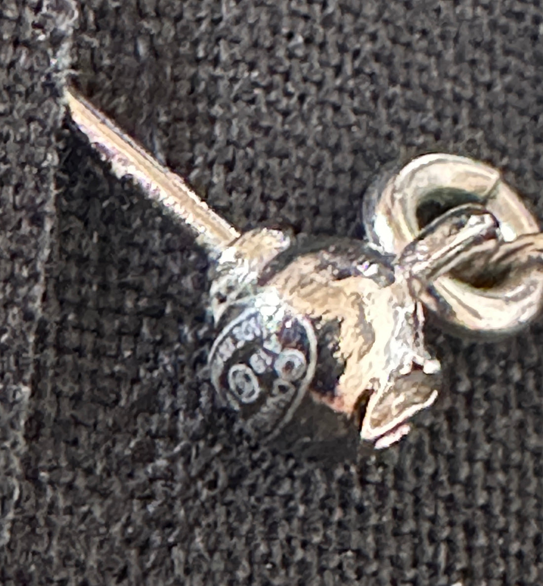 Chanel 19A CC Tweed Embellished Drop Earrings