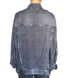 Balenciaga Black Viscose Trompe L’Oeil Oversized Denim Jacket - L / US 8-10