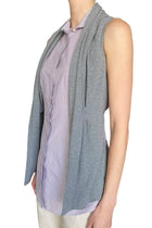 Brunello Cucinelli Purple Striped Combo Knit Sleeveless Top - S