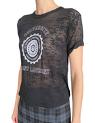 Saint Laurent Black Sheer Distressed 