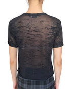 Saint Laurent Black Sheer Distressed 