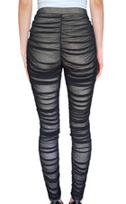 Tom Ford Black Ruched High Waisted Silk Leggings - M