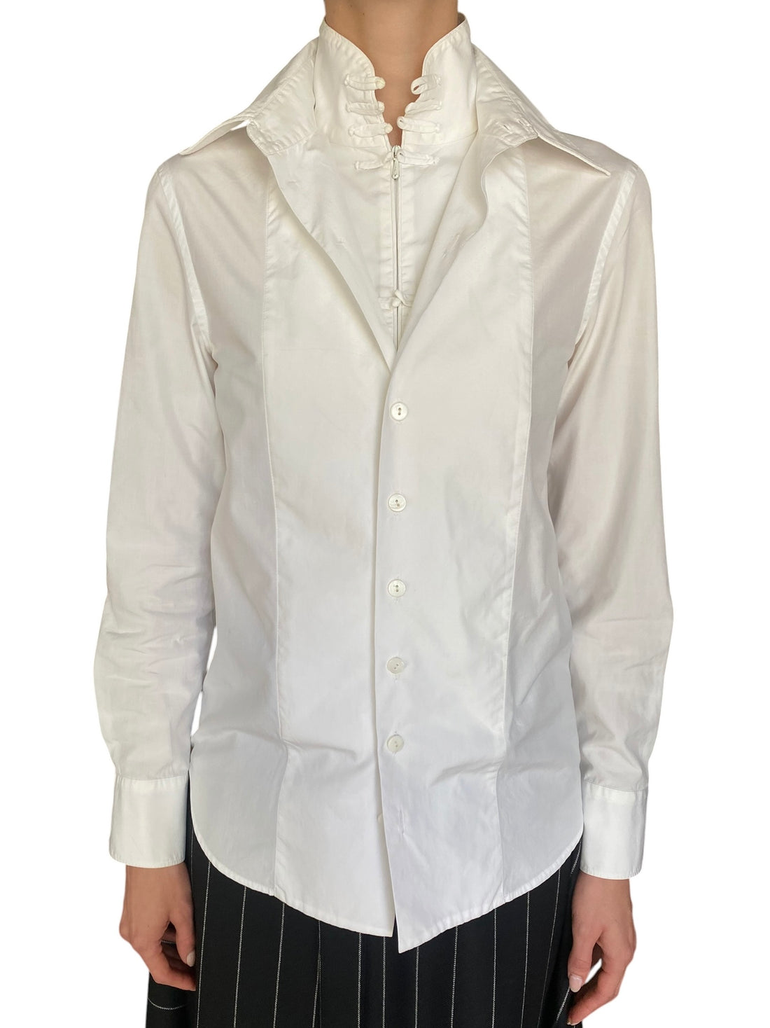 Jean Paul Gaultier Femme Double Layered Cotton Shirt - IT 38 / US 4