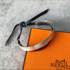 Hermes Sterling Silver Vintage Cartouche Bracelet