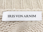 Iris Von Arnim Oatmeal Grid Knit Cashmere Silk Blend Turtle Neck - XS / S
