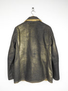 Issey Miyake Gold Metallic Denim Shearling Jacket