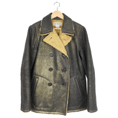 Issey Miyake Gold Metallic Denim Shearling Jacket – I MISS YOU VINTAGE