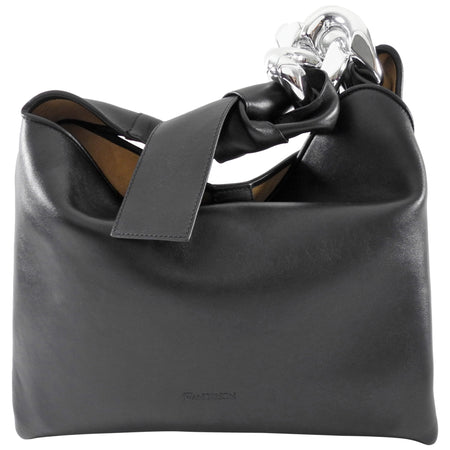 JW Anderson Black Leather Chain Hobo Bag