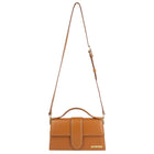 Jacquemus Brown Leather Le Raphia Le Grand Bambino Two Way Bag