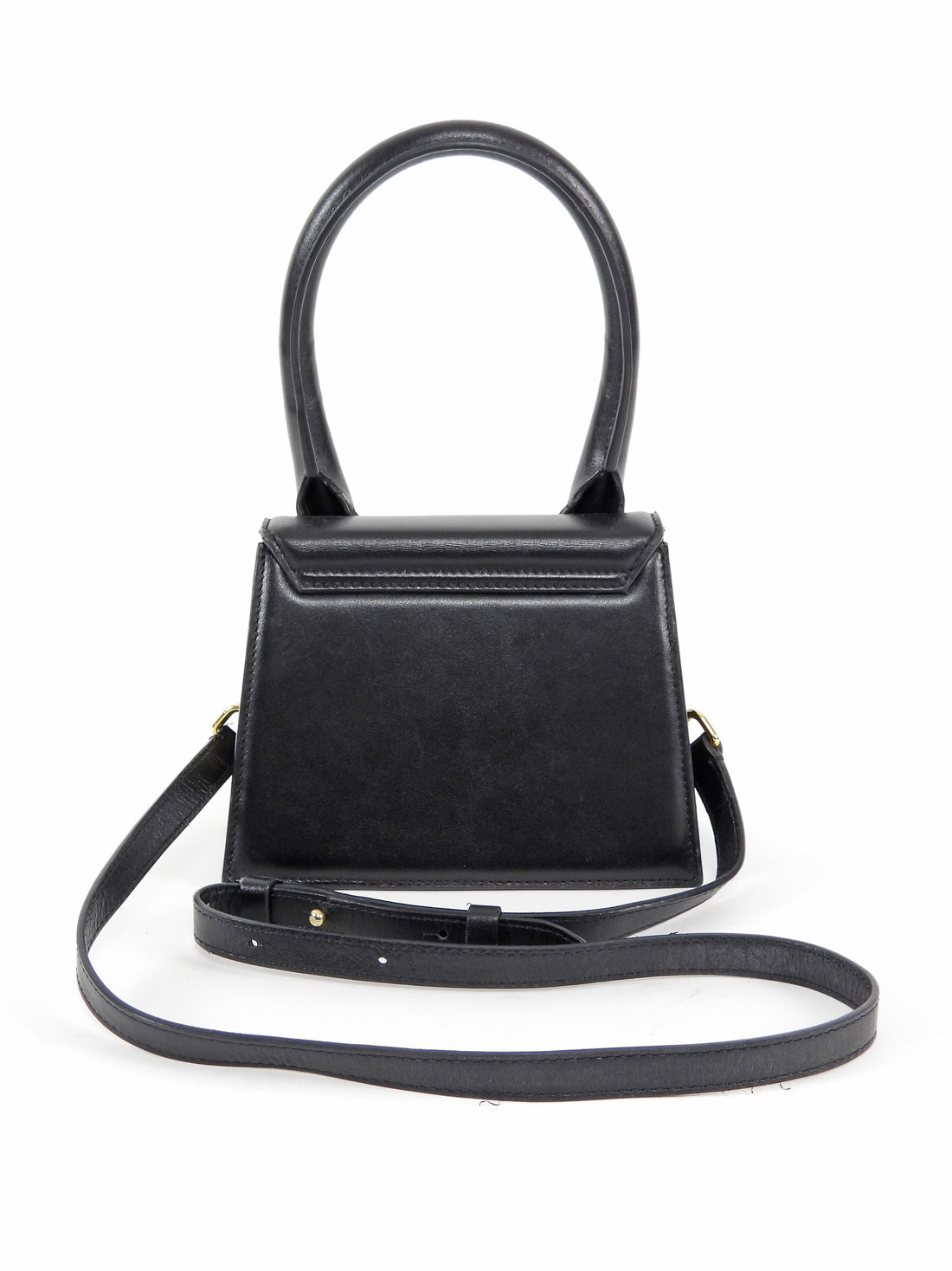 Jacquemus Black Leather Chiquito Top Handle Shoulder Bag Small