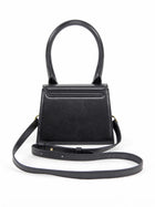Jacquemus Black Leather Chiquito Top Handle Shoulder Bag Small