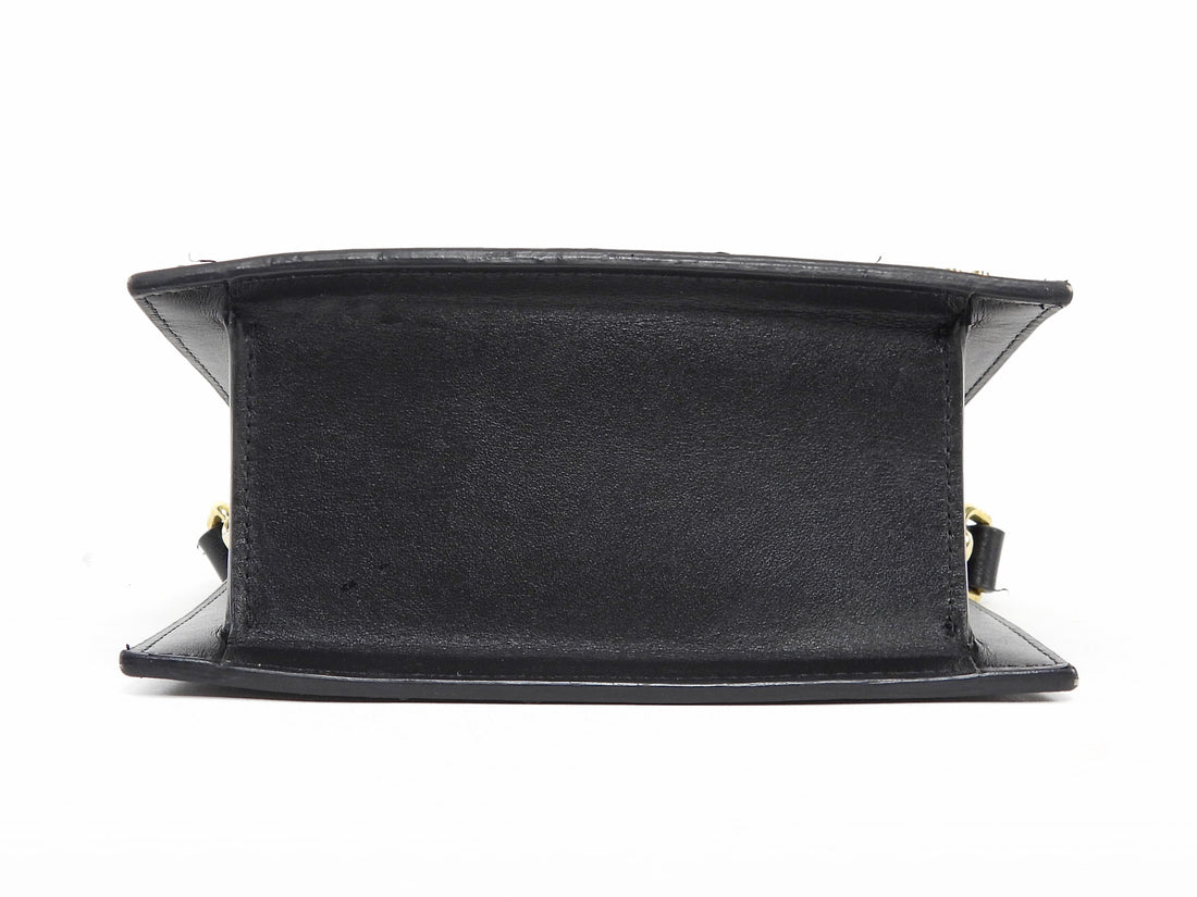 Jacquemus Black Leather Chiquito Top Handle Shoulder Bag Small