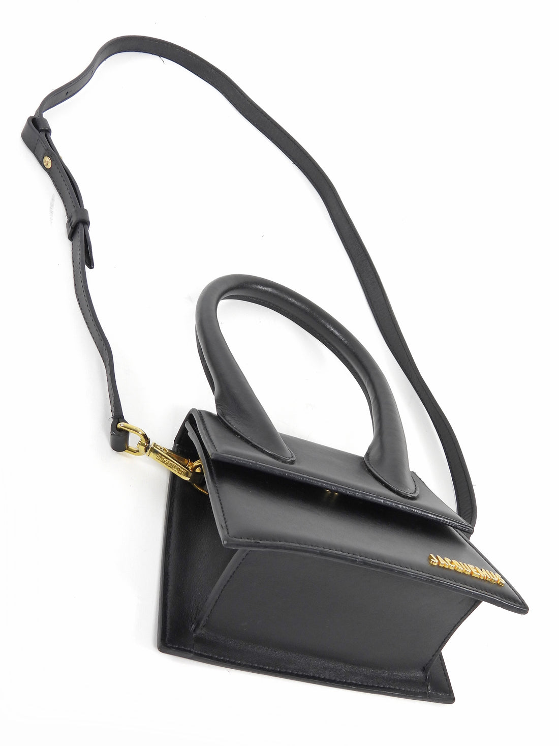 Jacquemus Black Leather Chiquito Top Handle Shoulder Bag Small