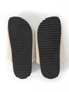 James Perse Beige Shearling Suede Molded Footbed Slide Shoes - 7
