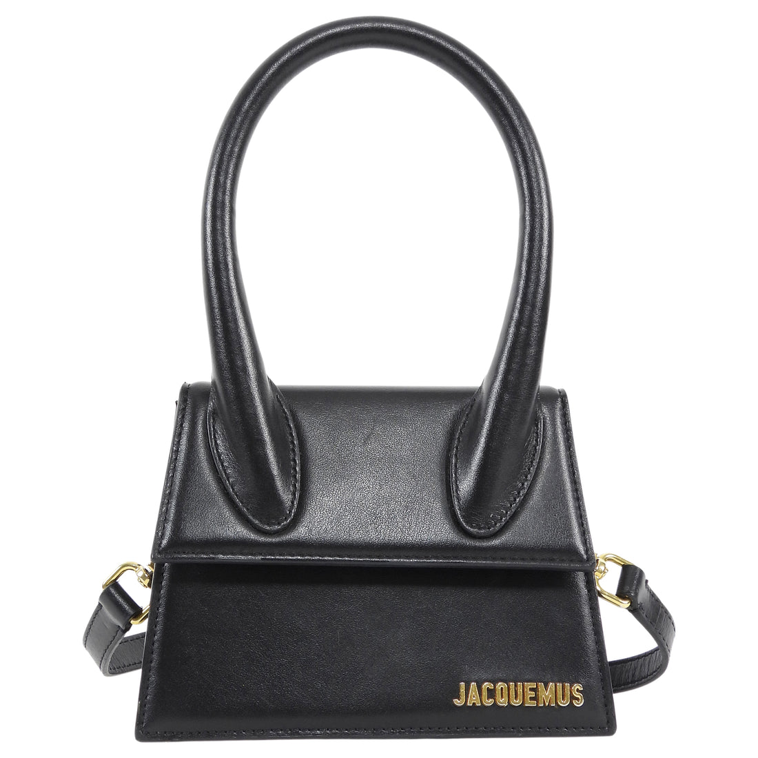 Jacquemus Black Leather Chiquito Top Handle Shoulder Bag Small