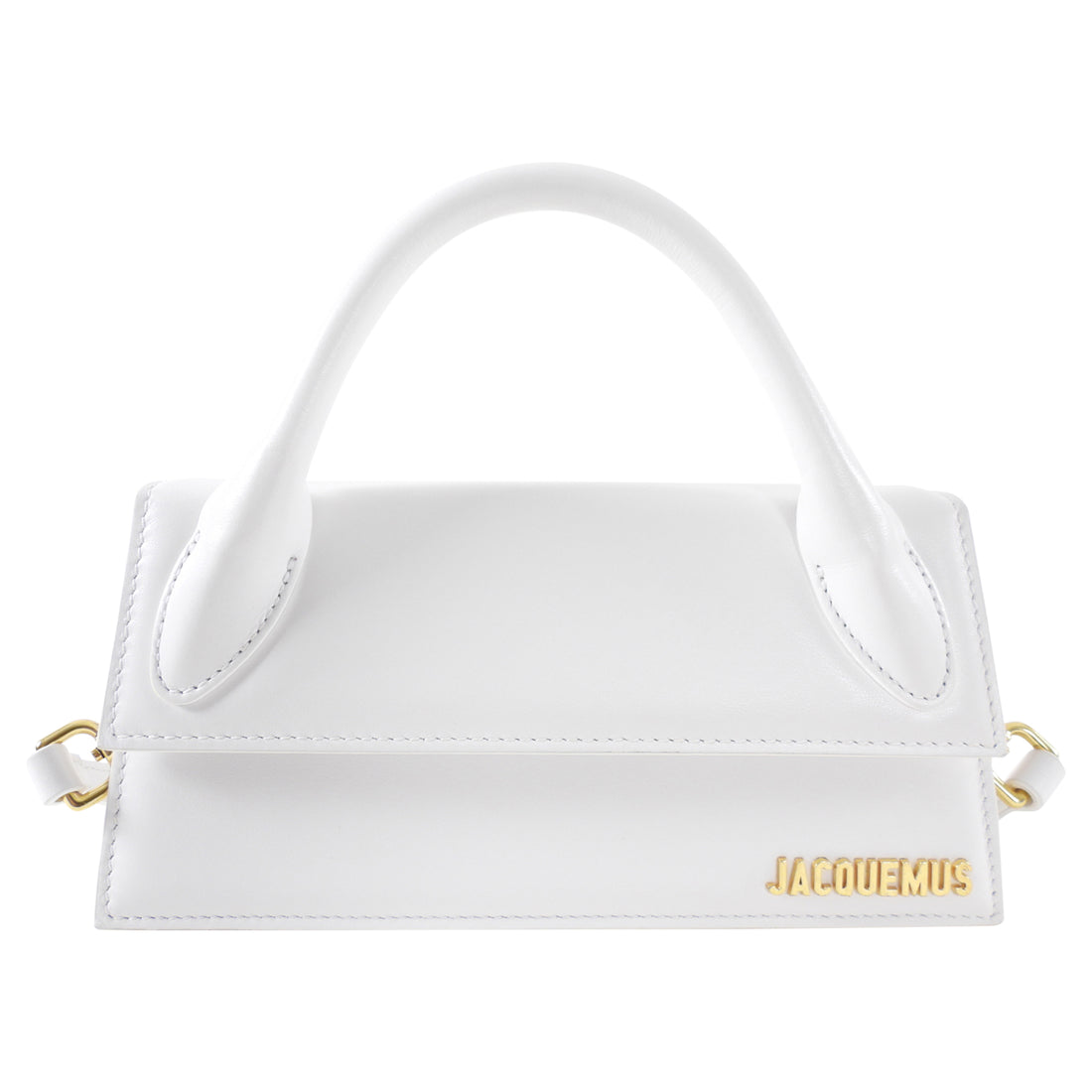 Jacquemus Le Chiquito Long White Two Way Top Handle Crossbody Bag