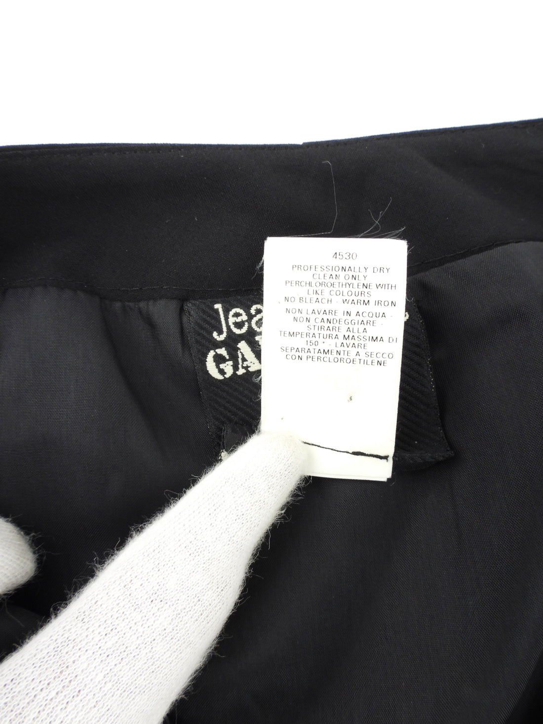 Jean Paul Gaultier Femme Vintage Black Virgin Wool Anorak Midi Skirt - 42 / 8