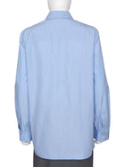 Jil Sander Light Blue Monday Pinstripe Cotton Oversized Shirt - 34