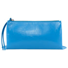 Jil Sander Turquoise Blue Aged Leather Empire Crossbody Small Zip Bag