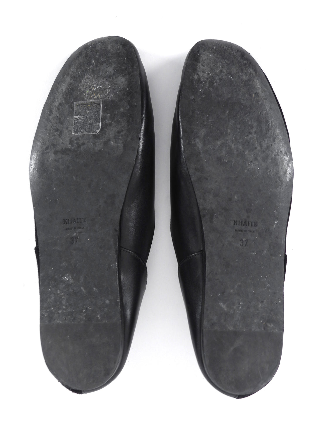 Khaite Jane Leather and Suede Ballet Flats - 37