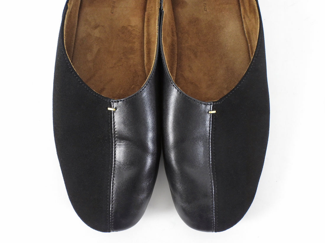 Khaite Jane Leather and Suede Ballet Flats - 37