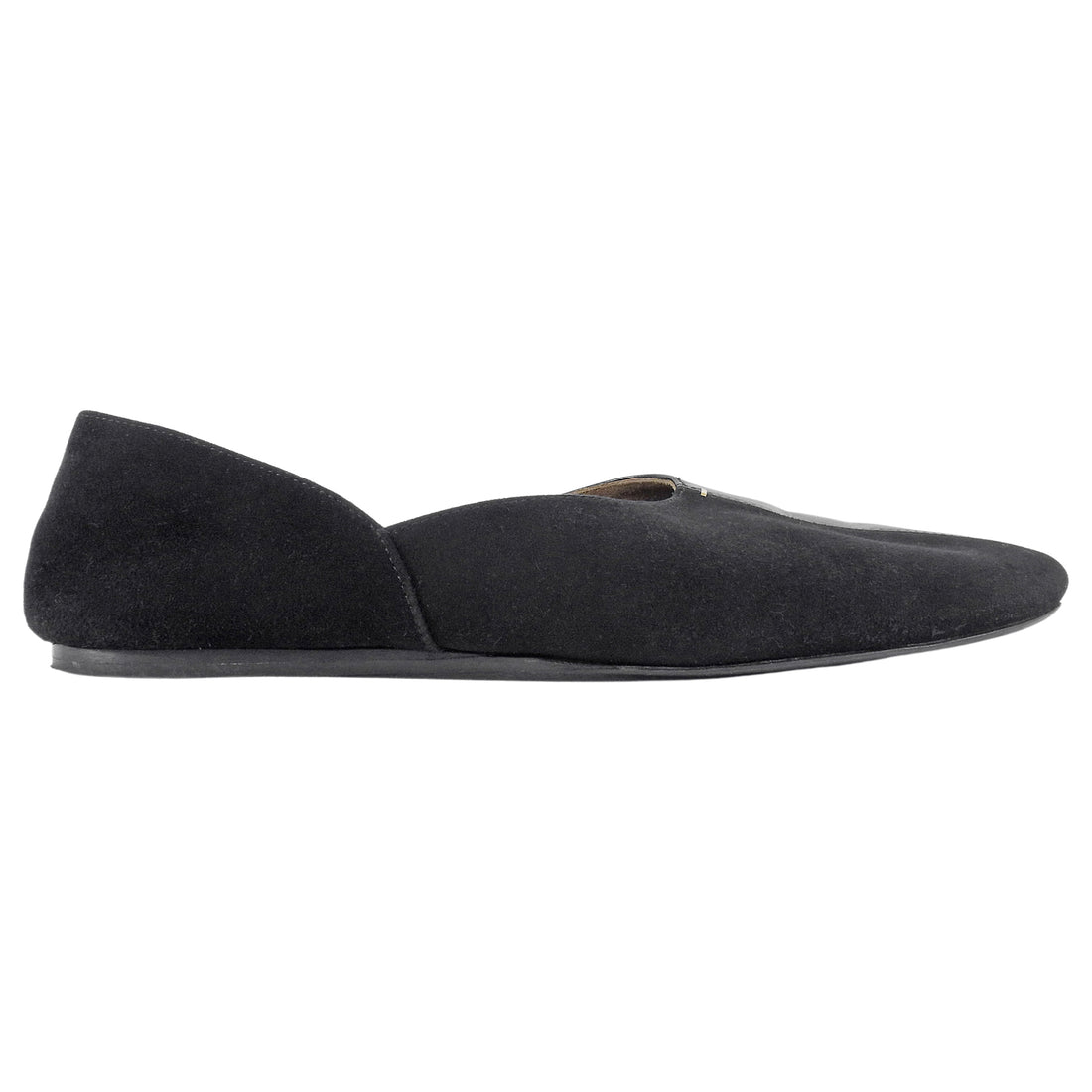 Khaite Jane Leather and Suede Ballet Flats - 37