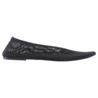 Khaite The Marcy Black Stretch Mesh Round Toe Ballet Flats - 37