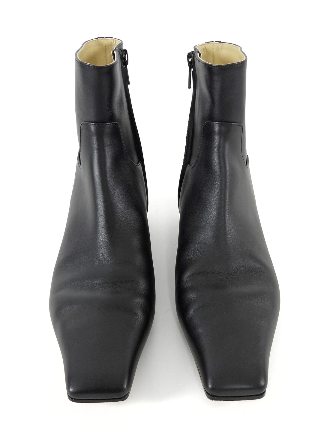 Khaite Black Leather Marfa Ankle Boots - 37