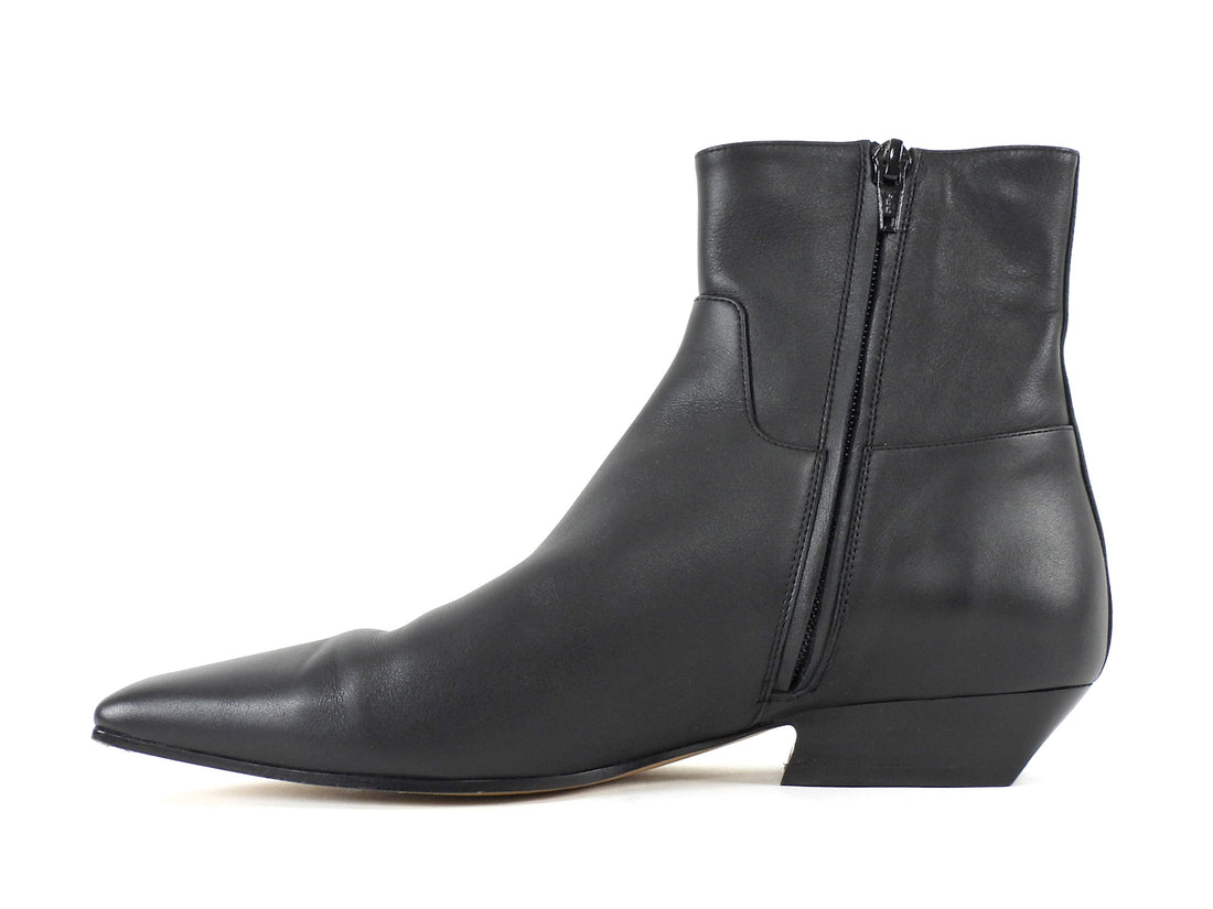 Khaite Black Leather Marfa Ankle Boots - 37