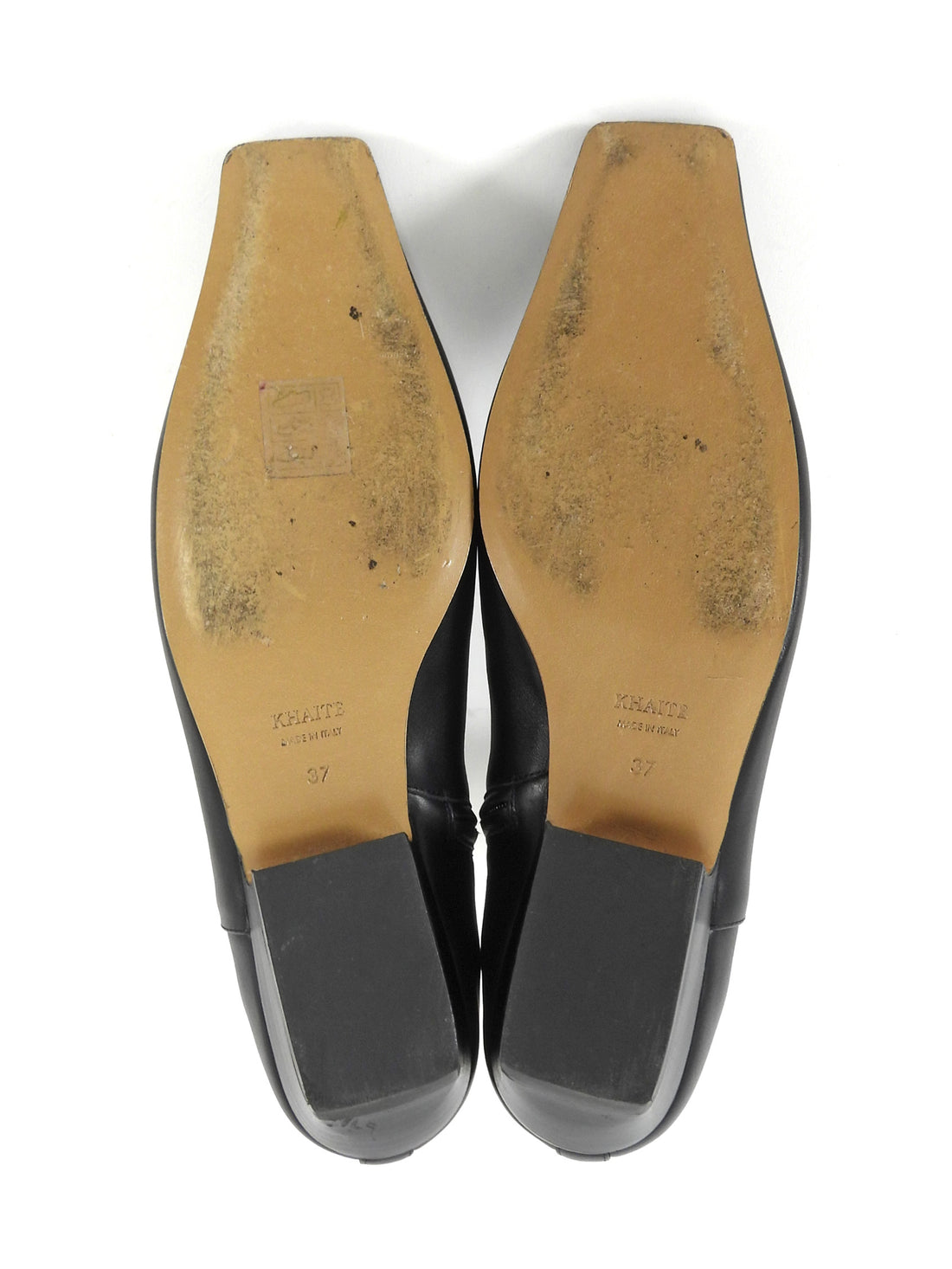 Khaite Black Leather Marfa Ankle Boots - 37