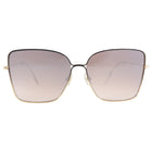 Krewe Dolly Gold Square Mirror Oversized Sunglasses